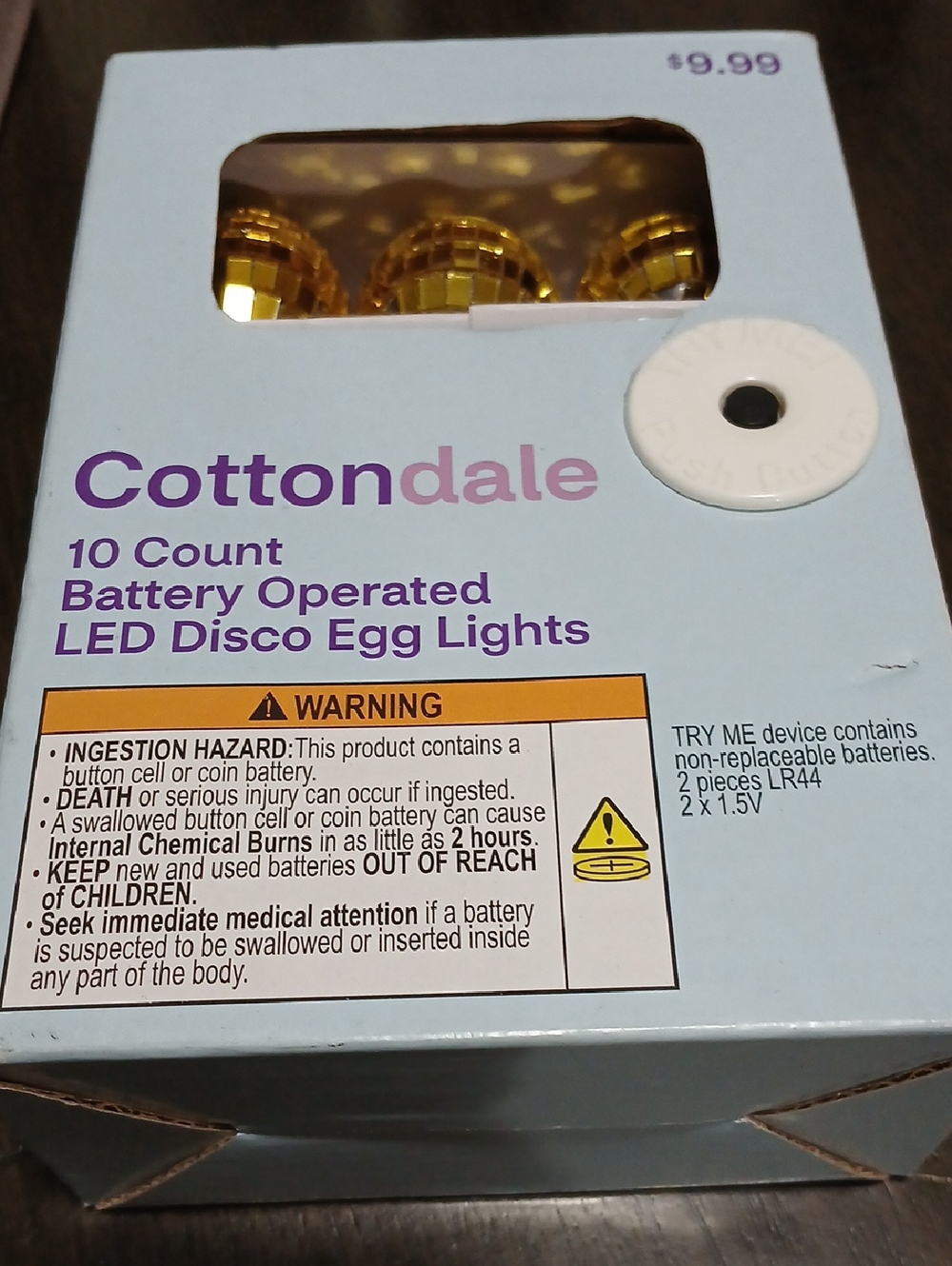 Cottondale LED Disco Egg Lights - Gold
